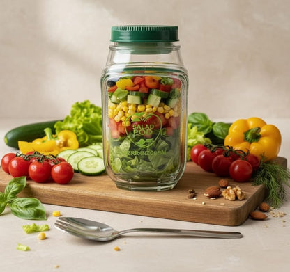 FreshLock Salad Pod Jar – Portable Leakproof Salad Container for Healthy Meals