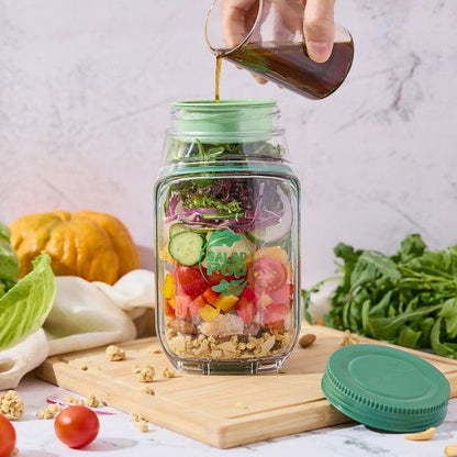 FreshLock Salad Pod Jar – Portable Leakproof Salad Container for Healthy Meals